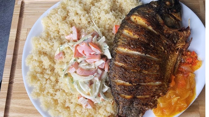 Attiéké au poisson frid